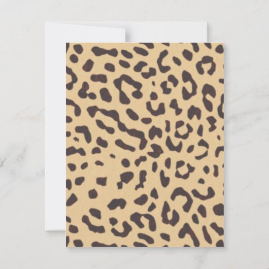 leopard print wine bachelorette kaart (Achterkant)