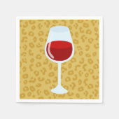 Leopard Print Wine Glass Servetten (Voorkant)