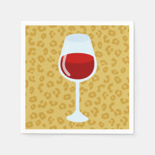 Leopard Print Wine Glass Servetten