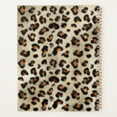 Leopard Print With Black Faux Foil And Name Planner (Achterkant)