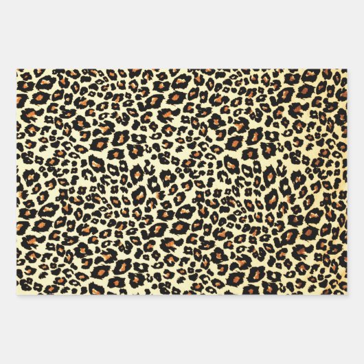 Leopard Print Wrapping Craft Paper in Colors (Voorkant)