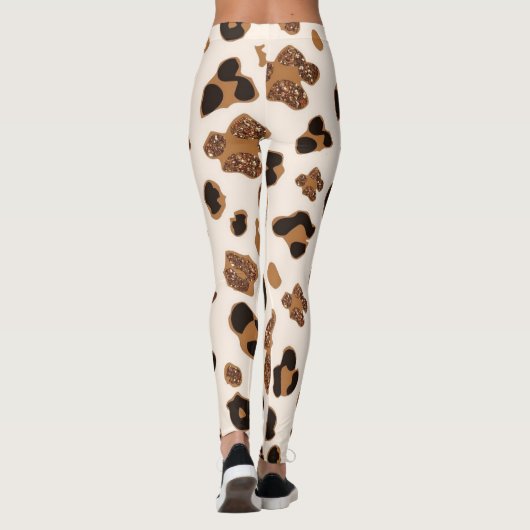Leopard print yoga broek leggings (Achterkant)