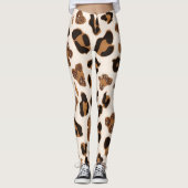 Leopard print yoga broek leggings (Voorkant)