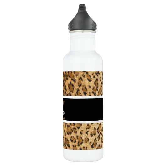 Leopard Print Z monogram initiaal Water Fles (Rechts)