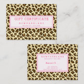 Leopard Print Zakelijk Cadeaubon Visitekaartje (Voorkant / Achterkant)