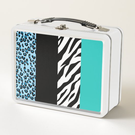 Leopard Print, Zebra Print, Animal Print, Blue (Voorkant)