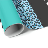 Leopard Print, Zebra Print, Animal Print, Blue Cadeaupapier (Rol Hoek)