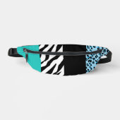 Leopard Print, Zebra Print, Animal Print, Blue Heuptasje (Voorkant)