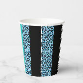 Leopard Print, Zebra Print, Animal Print, Blue Papieren Bekers (Rechts)