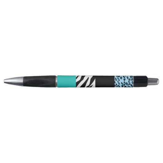 Leopard Print, Zebra Print, Animal Print, Blue Pen (Voorkant)