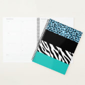 Leopard Print, Zebra Print, Animal Print, Blue Planner (Display)