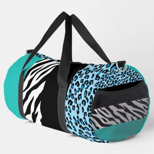 Leopard Print, Zebra Print, Animal Print, Blue Plunjezak (Rechterhoek)