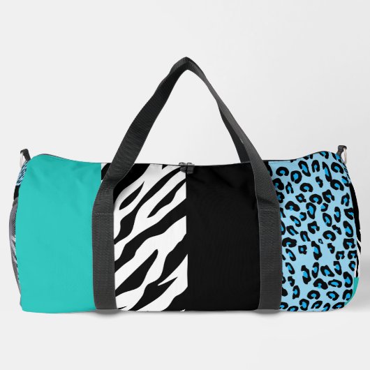 Leopard Print, Zebra Print, Animal Print, Blue Plunjezak (Achterkant)