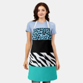 Leopard Print, Zebra Print, Animal Print, Blue Schort (Gedragen)