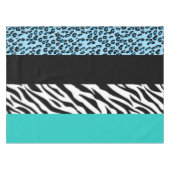 Leopard Print, Zebra Print, Animal Print, Blue Tafelkleed (Voorkant (Horizontaal))