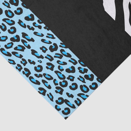 Leopard Print, Zebra Print, Animal Print, Blue Tissuepapier (Detail)