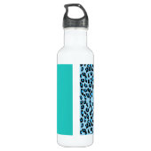 Leopard Print, Zebra Print, Animal Print, Blue Waterfles (Achterkant)