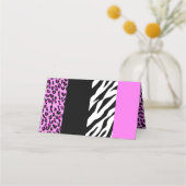 Leopard Print, Zebra Print, Animal Print, bruiloft Plaatskaartje (Achterkant)