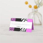 Leopard Print, Zebra Print, Animal Print, bruiloft Plaatskaartje (Voorkant)