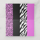 Leopard Print, Zebra Print, Animal Print, bruiloft Plaatskaartje (Binnenkant ongevouwen)