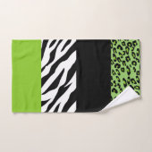 Leopard Print, Zebra Print, Animal Print, Green Bad Handdoek (Handdoek)
