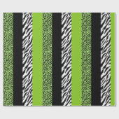 Leopard Print, Zebra Print, Animal Print, Green Cadeaupapier (Vlak)