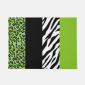 Leopard Print, Zebra Print, Animal Print, Green Deurmat (Voorkant)