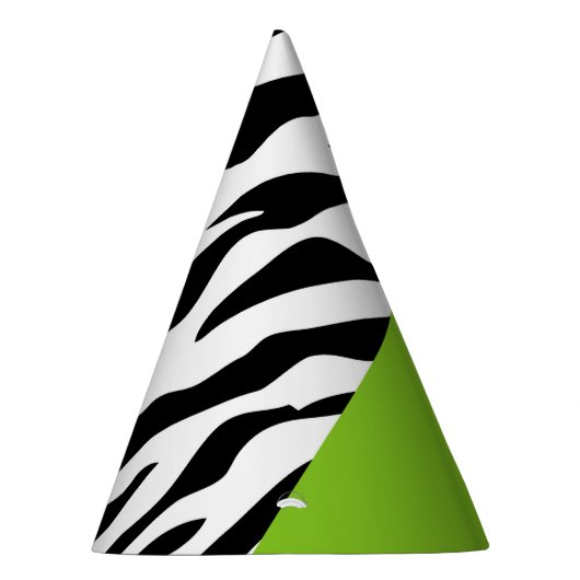 Leopard Print, Zebra Print, Animal Print, Green Feesthoedjes (Rechts)