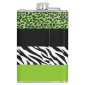 Leopard Print, Zebra Print, Animal Print, Green Heupfles (Achterkant)