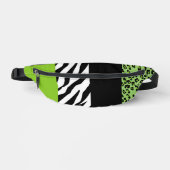 Leopard Print, Zebra Print, Animal Print, Green Heuptasje (Voorkant)