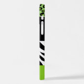 Leopard Print, Zebra Print, Animal Print, Green iPhone Hoesje (Linkerkant)