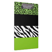 Leopard Print, Zebra Print, Animal Print, Green Klembord (Rechts)