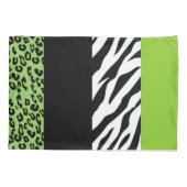 Leopard Print, Zebra Print, Animal Print, Green Kussensloop (Achterkant)