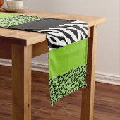 Leopard Print, Zebra Print, Animal Print, Green Medium Tafelloper (Voorbeeld)