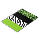 Leopard Print, Zebra Print, Animal Print, Green Notitieboek (Linkerzijde)