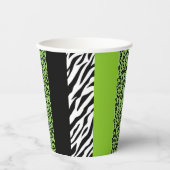 Leopard Print, Zebra Print, Animal Print, Green Papieren Bekers (Voorkant)