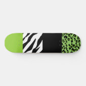 Leopard Print, Zebra Print, Animal Print, Green Persoonlijk Skateboard (Horizontaal)