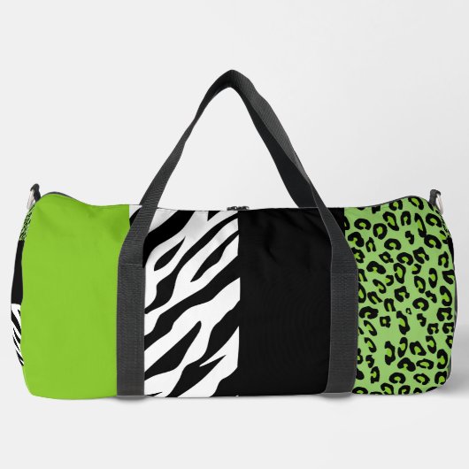 Leopard Print, Zebra Print, Animal Print, Green Plunjezak (Voorkant)