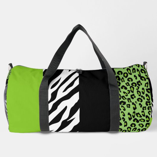 Leopard Print, Zebra Print, Animal Print, Green Plunjezak (Achterkant)