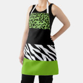 Leopard Print, Zebra Print, Animal Print, Green Schort (Insitu)