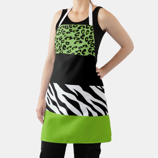 Leopard Print, Zebra Print, Animal Print, Green Schort (Insitu)