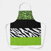 Leopard Print, Zebra Print, Animal Print, Green Schort (Voorkant)
