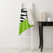 Leopard Print, Zebra Print, Animal Print, Green Sherpa Deken (In situ)