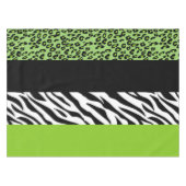 Leopard Print, Zebra Print, Animal Print, Green Tafelkleed (Voorkant (Horizontaal))