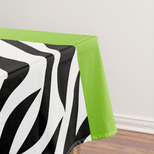 Leopard Print, Zebra Print, Animal Print, Green Tafelkleed (Voorbeeld)