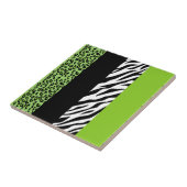 Leopard Print, Zebra Print, Animal Print, Green Tegeltje (Zijkant)
