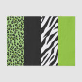 Leopard Print, Zebra Print, Animal Print, Green Tissuepapier (Voorkant)