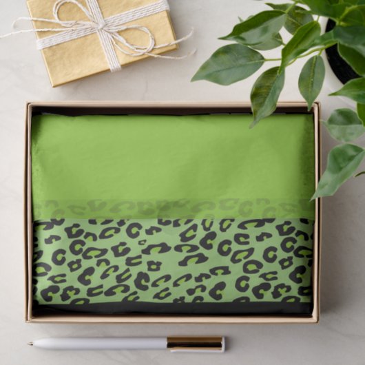 Leopard Print, Zebra Print, Animal Print, Green Tissuepapier (Geschenk)