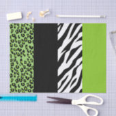 Leopard Print, Zebra Print, Animal Print, Green Tissuepapier (Craft)