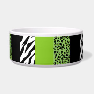 Leopard Print, Zebra Print, Animal Print, Green Voerbakje